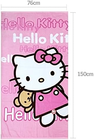 Hello Kitty Toalla de playa 28″ X 58″ 100% algodón ducha de baño rosa