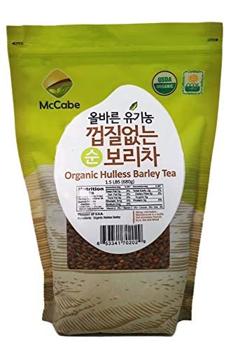 McCabe Té orgánico de cebada sin cáscara  Té de cebada sin cáscara asado  Certificado USDA y CCOF  Producto de Estados Unidos  1.5 libras (24 onzas)