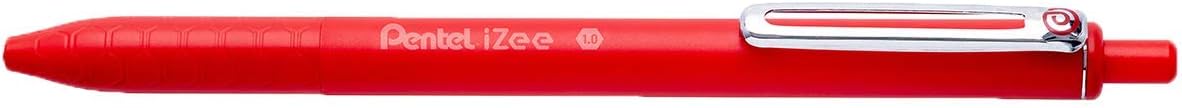 Pentel iZee Bolígrafo BX470 – Boli Retráctil con Cuerpo Mate y Clip Metálico, de Uso Muy Cómodo para Escritura Suave, Perfecto para Colegios y