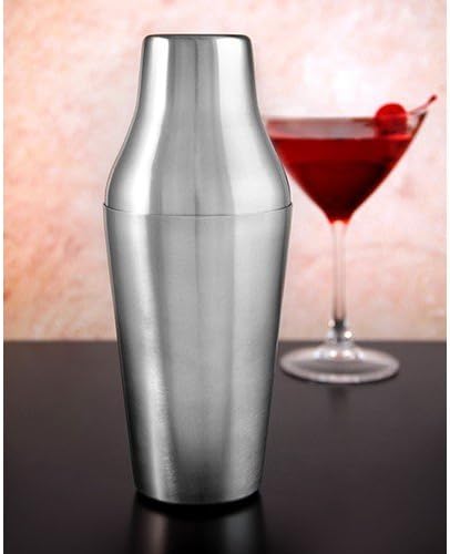 BarConic Coctelera de acero inoxidable de 2 piezas, 18 onzas, mezclador de bebidas de martini, coctelera francesa, herramienta profesional de