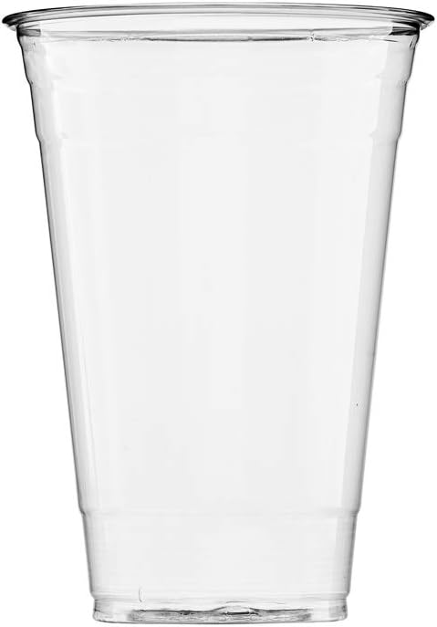 (200 unidades) vasos de plástico transparente de 24 onzas, vasos desechables de PET transparente para bebidas frías, café helado, jugo, refrescos,