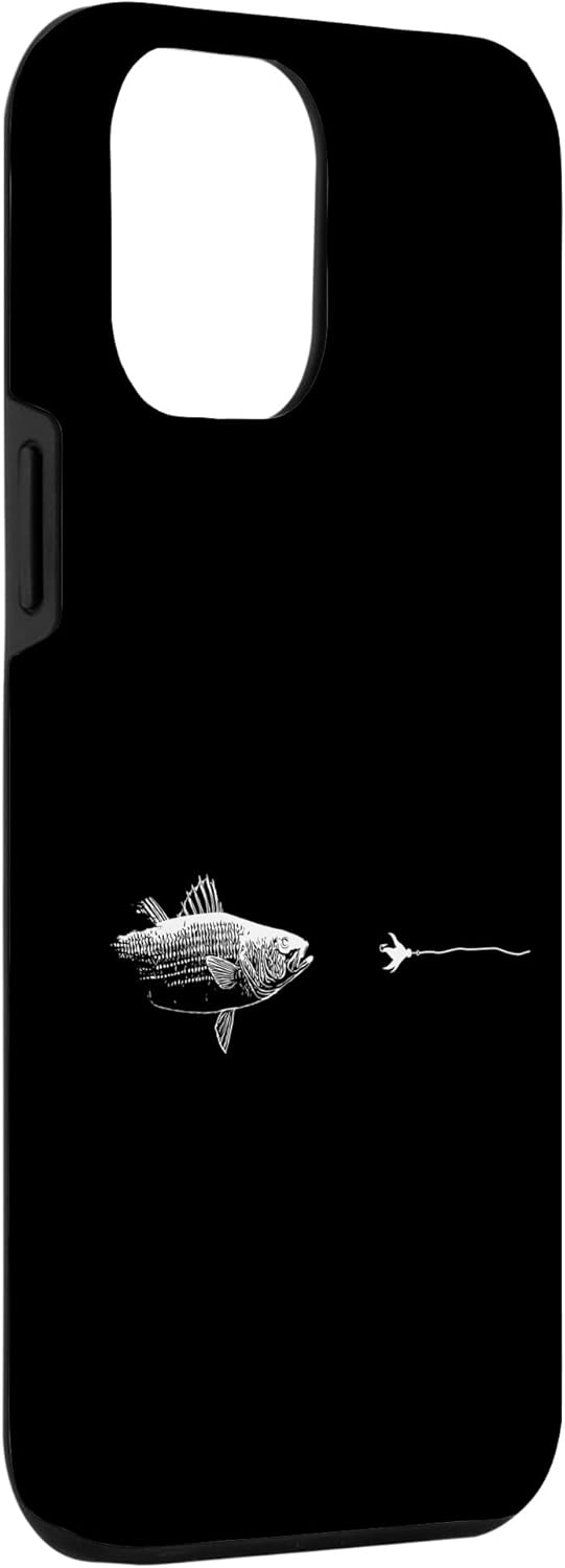 iPhone 14 Pro Max Graphic Fly Fishing Hook Line – Estuche de bajo a rayas de pescado