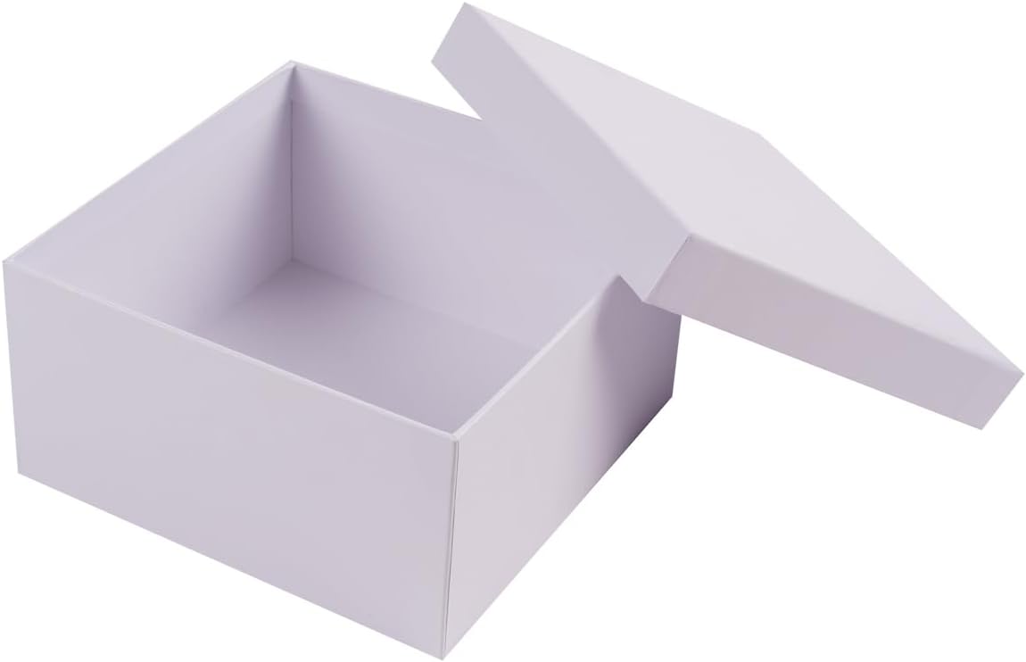 Lyforpyton Cajas de regalo cuadradas con tapas, juego de 6 cajas de regalo blancas para dama de honor, propuesta de boda, cumpleaños, baby showers