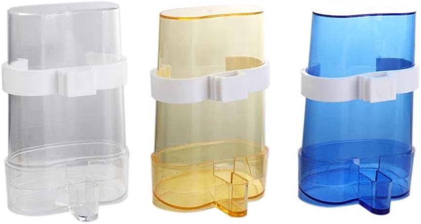 1 alimentador automático de agua, dispensador de comederos de agua para pájaros, contenedor de almacenamiento para bebedores, contenedor colgante de