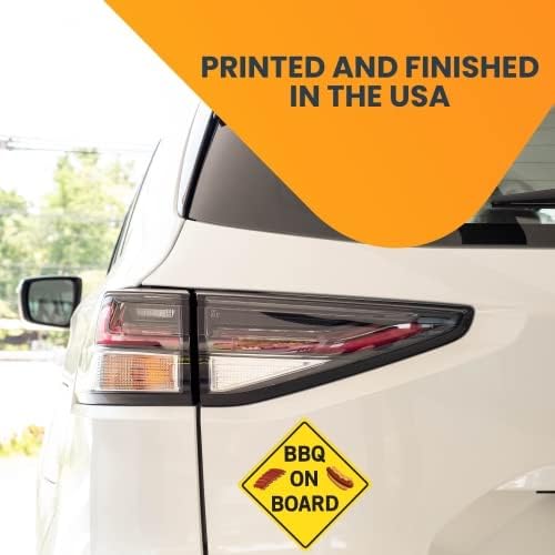 Magnet Me Up Calcomanía magnética para barbacoa a bordo, 5 x 5 pulgadas, imán automotriz resistente para automóvil, camión, SUV