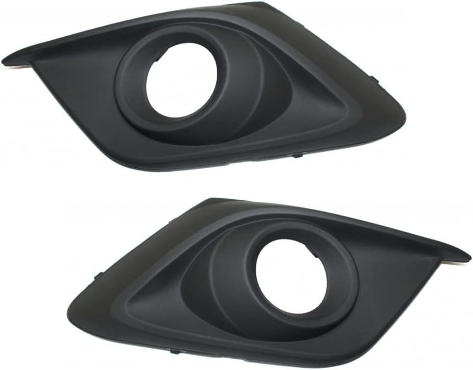 Para Mazda 3 2014 2015 2016 Bisel de luz antiniebla lado del conductor y del pasajero  Par  Delantero  SedánHatchback  Negro  Reemplazo para