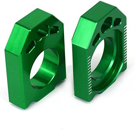 JFG RACING Ajustador de cadena de ejes traseros CNC para KX125 KX250 03-08 KX250F 04-16 KX450F 06-16 KLX450R 08-15