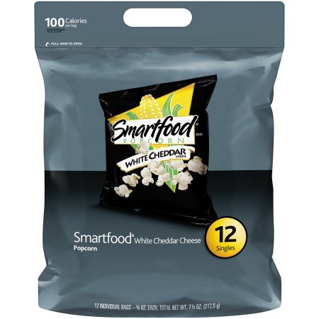 Smartfood Palomitas de maíz con sabor a queso cheddar blanco, 58 onzas (paquete de 12)