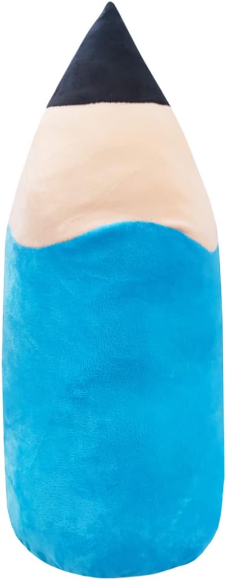 MASSJOY Cojín grande creativo lindo de la felpa del lápiz, regalos de cumpleaños de hombres y mujeres. Azul-20 pulgadas