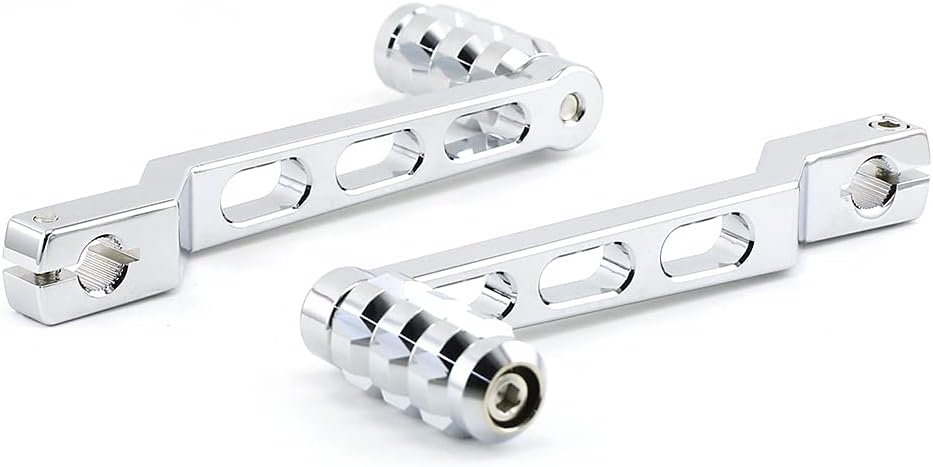 2 piezas de aluminio CNC palanca de cambios de talóndedo del pie de palanca de cambios brazos y clavija de palanca de cambios para Harley Touring FL