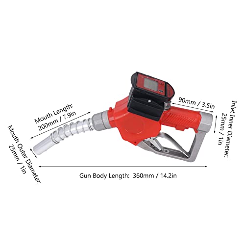 Boquilla de combustible automática BSP de 1 pulgada Boquilla de apagado automático Medidor de flujo digital de aleación de aluminio para llenado