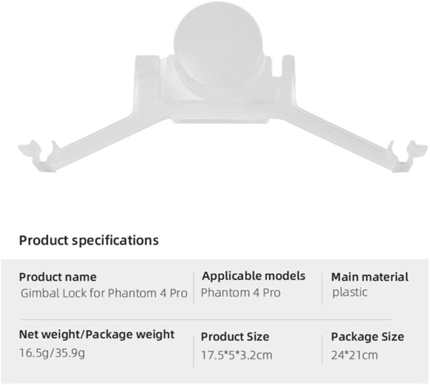 INLIMA Accesorios para drones DJI Phantom 4 Pro Drone Gimbal Cámara Lente Cubierta de Protección del Gimbal Lock Holder es adecuado para DJI Phantom