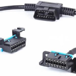 OBD2 16 Pin Male to Dual 16 Pin Female T Type Pass Through Cable 0.1M, Compatible with Most Modern Cars OBD2 16 Pin Male to Dual 16 Pin Female T Type Pass Through Cable 0.1M, Compatible with Most Modern Cars