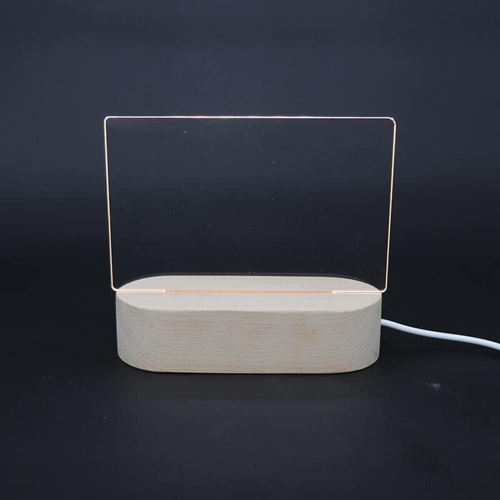 Base de pantalla de luces LED, base de lámpara LED de madera para grabar, interruptor de cable USB, luz nocturna moderna, lámpara de noche LED