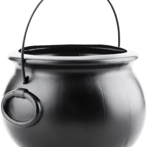 PMU Caldero de Halloween  Molde de soplado, accesorio de plástico para fiestas, soporte para dulces para niños, recuerdos y suministros de fiesta de PMU Caldero de Halloween  Molde de soplado, accesorio de plástico para fiestas, soporte para dulces para niños, recuerdos y suministros de fiesta de