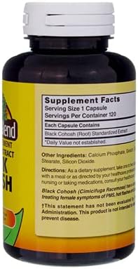 Nature’s Blend Negro Cohosh CP 160MG 120, 079854012132