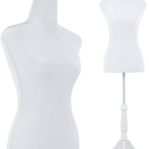 Manequin – Forma de vestido de 49.6 a 63.4 pulgadas de altura ajustable, torso de maniquí con trípode de madera, maniquí portátil de espuma de alta Manequin – Forma de vestido de 49.6 a 63.4 pulgadas de altura ajustable, torso de maniquí con trípode de madera, maniquí portátil de espuma de alta