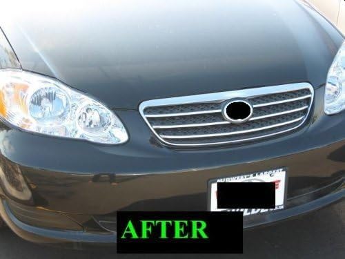 Compatible con kit de parrilla cromada Toyota Corola 2005-2008 2006 2007 05 06 07 08 S CE LE XRS