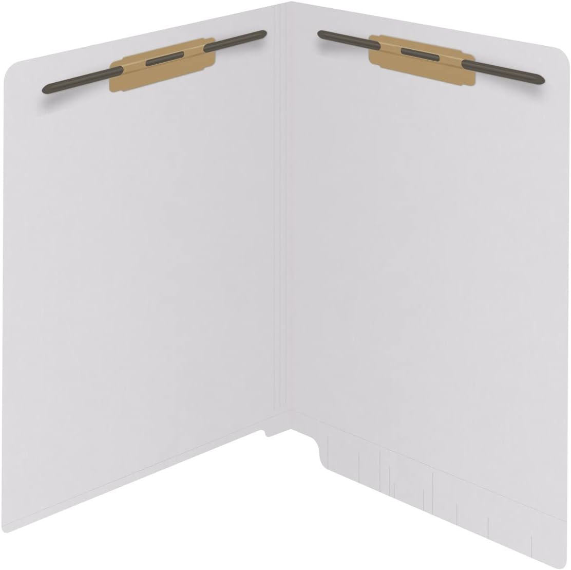 Carpetas de color de 14 puntos, pestaña final de 2 capas de corte completo, tamaño carta, 2 cierres en posición #1 y #3, blanco (caja de 50)