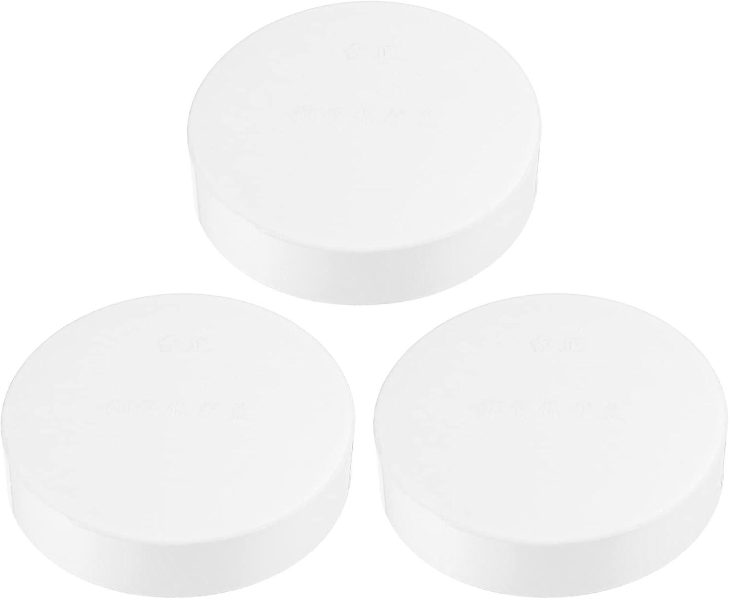 PATIKIL 3.5 pulgadas de PVC de tubería de tubería de montaje, paquete de 3 enchufes de acoplamiento de enchufe de grado para muebles, para