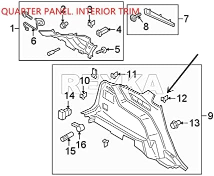 Rexka 30 piezas de consola central, radio, DVD, panel de salpicadero, clip de bisel, retenedor compatible con Ford Mercury Mustang Edge Escape
