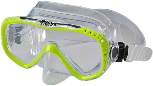AKONA Tobago – Máscara de buceo con falda de silicona transparente y lente templada única