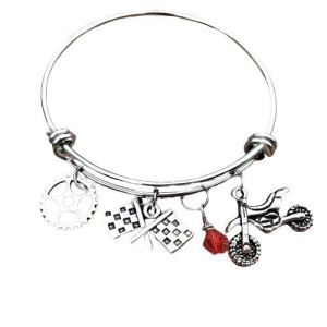 Silver Dirt Bike Bracelet Stainless Steel – Racing Jewelry – Motocross Gift – Bangle Bracelet – Racing Silver Dirt Bike Bracelet Stainless Steel – Racing Jewelry – Motocross Gift – Bangle Bracelet – Racing