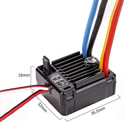 Controlador electrónico de velocidad para coche RC 110 impermeable cepillado ESC 1060 60A WP-1060-RTR