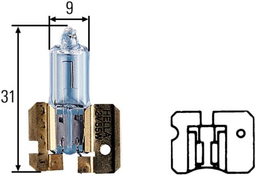 HELLA Bombilla halógena estándar H2, 12 V, 55 W