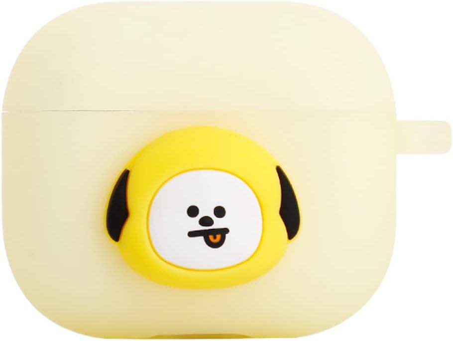 BT21 Funda compatible con Apple AirPods de 3 generación, funda translúcida de gelatina con funda compatible con AirPods 3, carga inalámbrica