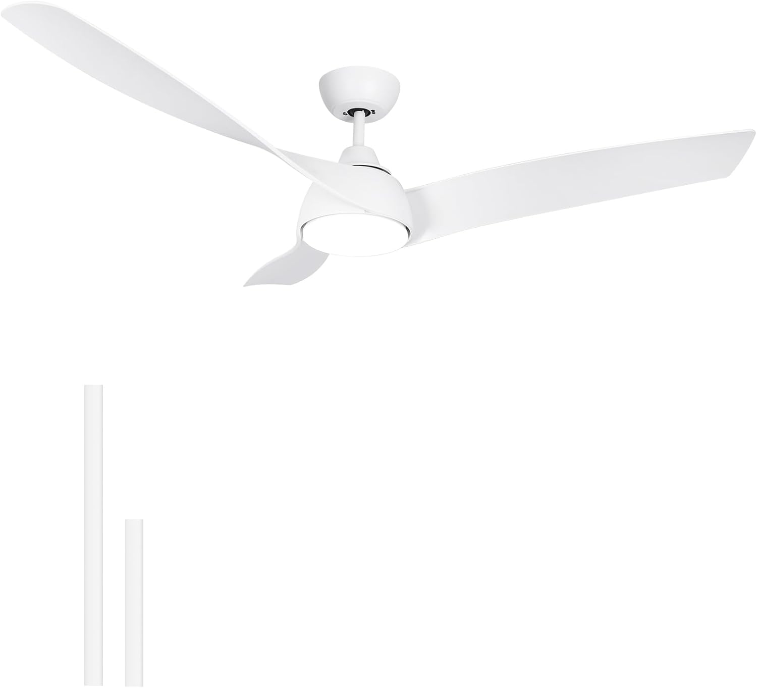 SODSEA Ventilador de techo con luces, ventilador de techo para exteriores de 56 pulgadas con control remoto, 3 aspas reversibles, regulable, 2