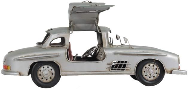 Old Modern Handicrafts Mercedes Benz Modelo de coche  300L Gullwing Silver Réplica Modelo  A para entusiastas de los coches vintage para el hogar y
