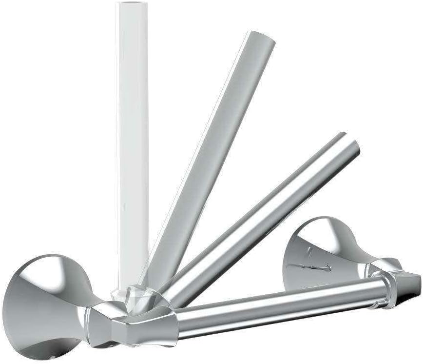 JTSQ Soporte de papel higiénico cromado, accesorios de baño, decoración de baño, organizador de baño, accesorios de baño, soporte de papel