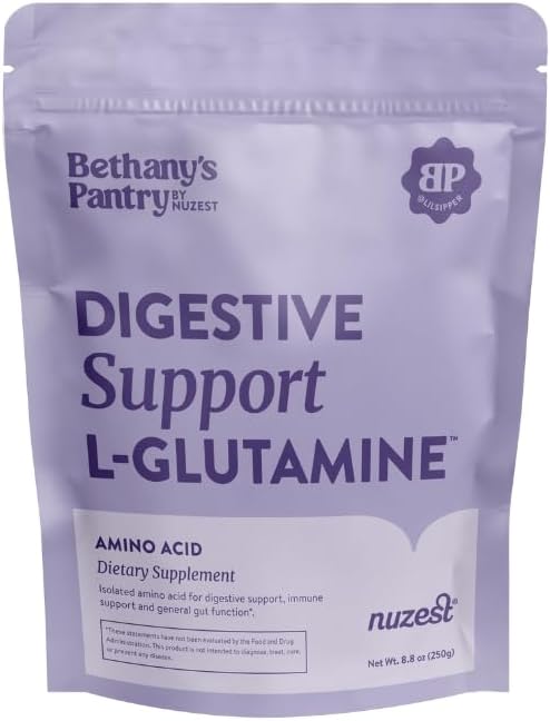 Nuzest Bethany’s Pantry – Polvo de L-glutamina de apoyo digestivo – Suplemento dietético de aminoácidos – Salud intestinal e inmunológica 8.8 oz (50