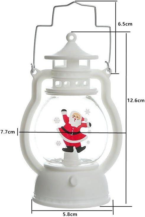 KEETRILAI Decoraciones de Navidad Lámpara de caballo pequeño Lámpara de aceite portátil LED Luz de vela electrónica Luz de árbol de Navidad