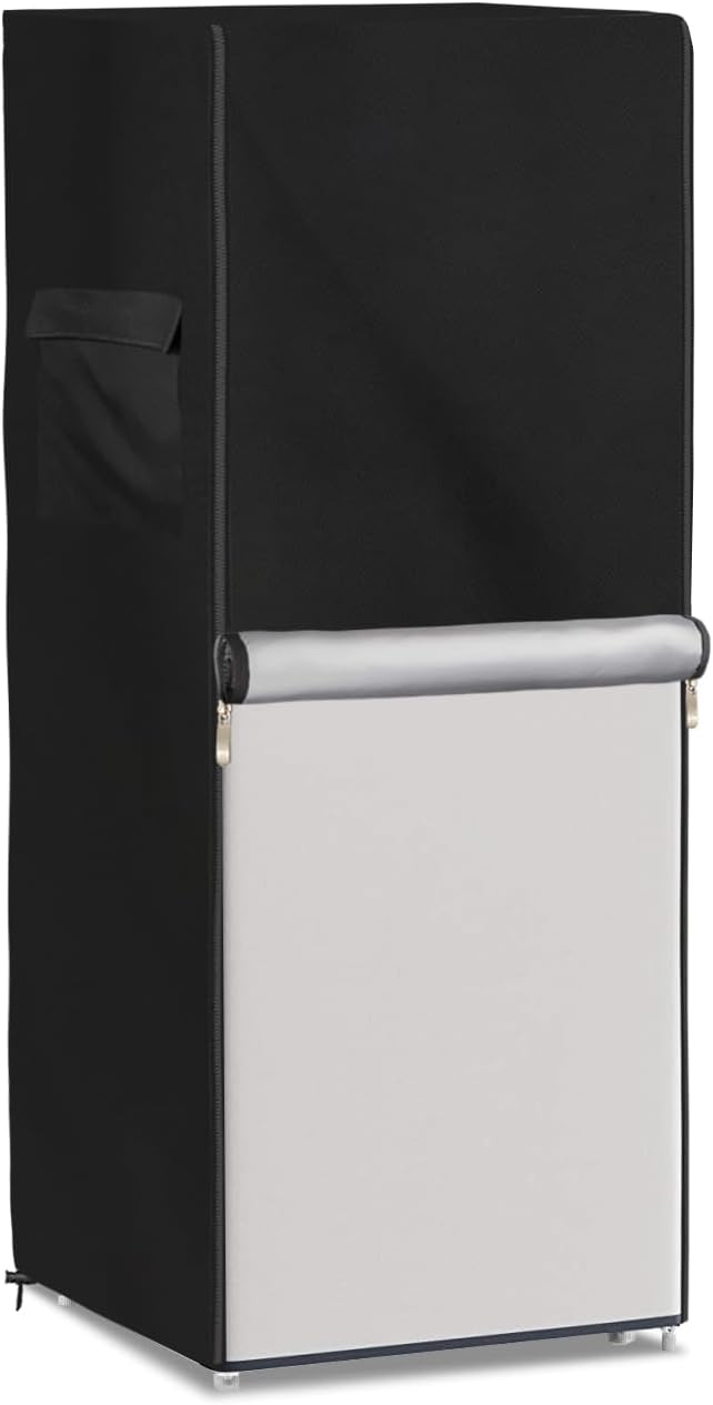 Funda para refrigerador para exteriores, 600D, resistente, 100% impermeable, cubierta vertical para congelador, fundas exteriores para refrigerador.