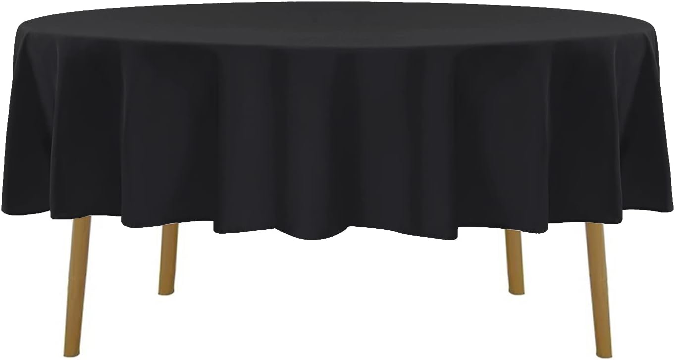Mantel redondo de 70 pulgadas, resistente a las manchas y a las arrugas, lavable, mantel de tela decorativa para mesa de comedor, fiestas de bufé y