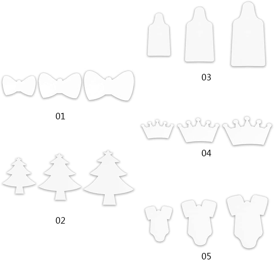 Harlotte – Molde de plástico creativo para tartas de cumpleaños, para hornear, corona de árbol de Navidad y ropa de bebé, diseño de forma  01 arco
