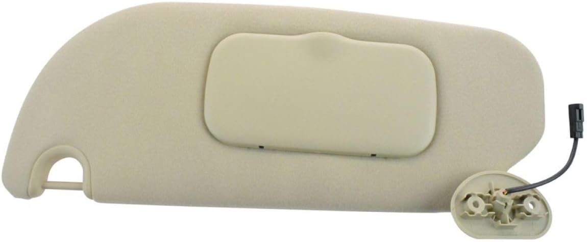 ZR 7L2Z7804105FA – Parasol para parabrisas para el lado izquierdo del conductor, color beige beige con espejo iluminado