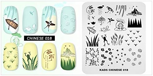 KADS Placas de estampado para arte de uñas Kite Frog Spring Template Image Plate Stencil Nails Tool (CN018)