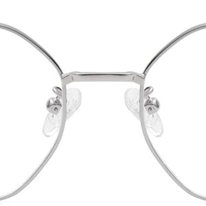 Gleyemor Gafas de luz azul para mujeres y hombres, gafas vintage octogonal con marco de metal para computadora (plateado) Gleyemor Gafas de luz azul para mujeres y hombres, gafas vintage octogonal con marco de metal para computadora (plateado)
