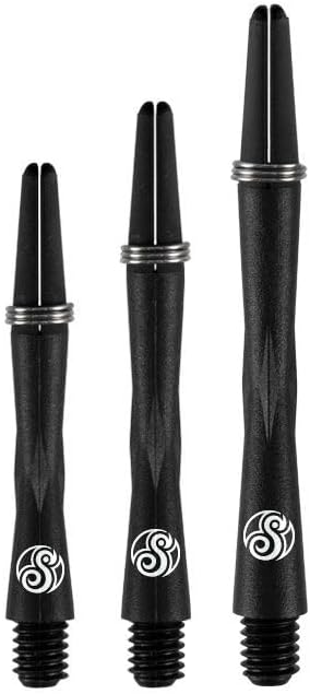 Shot Darts – Sistema de vástago y anillo de carbono profesional Tao, con diseño aerodinámico de cintura cónica, empuñaduras de anillo de resorte de
