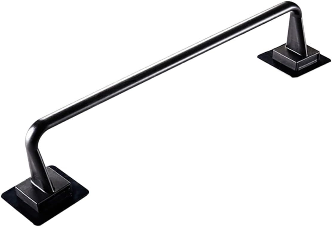 OSALADI Toallero autoadhesivo para toallas de pared, 2 piezas, soporte para toallas de pared, bata negra, toallero de plástico, estante de
