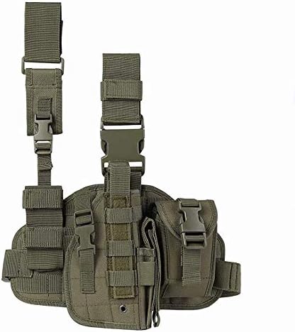 Funda táctica de pierna caída con bolsa de revista, táctica militar, pistola MOLLE, pistola, muslo, pistola, pistola, pistola, pistola, ajustable,