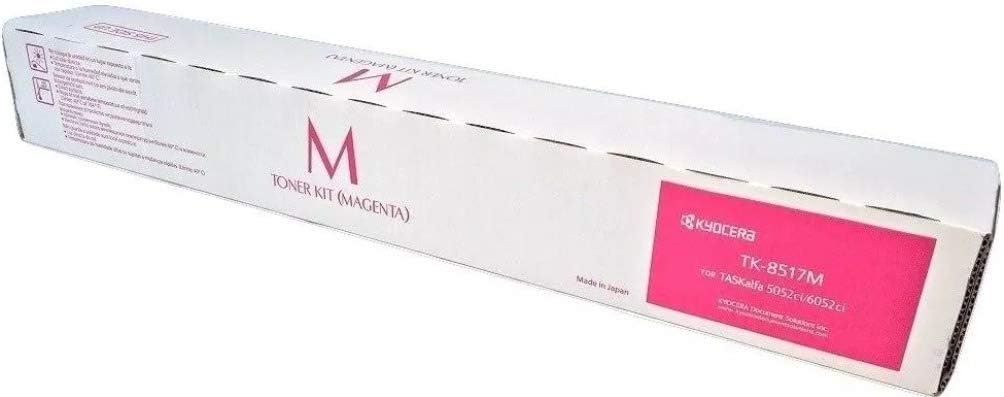 Kyocera 1T02NDBUS0 Modelo TK-8517M Cartucho de tóner magenta Para usar con impresoras multifuncionales a color KyoceraCopystar CS-5052ci, CS-6052ci,