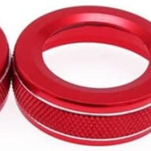 Etiqueta engomada de la cubierta del pomo del volumen del aire acondicionado del coche rojo compatible con Mercedes Benz A B C E GLK GLA CLA GLE ML Etiqueta engomada de la cubierta del pomo del volumen del aire acondicionado del coche rojo compatible con Mercedes Benz A B C E GLK GLA CLA GLE ML