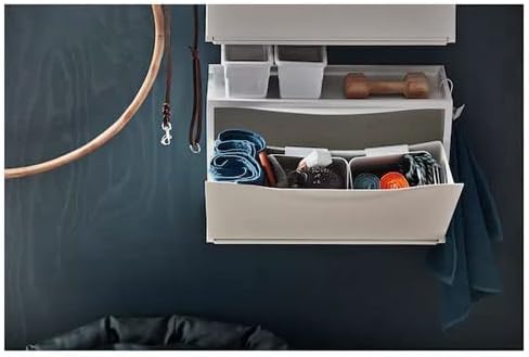 Ikea Trones – Armario de almacenamiento de polipropileno para guardar zapatos, guantes y bufandas, 20.5 x 7.1 x 15.4 in (blanco) – Paquete de 2