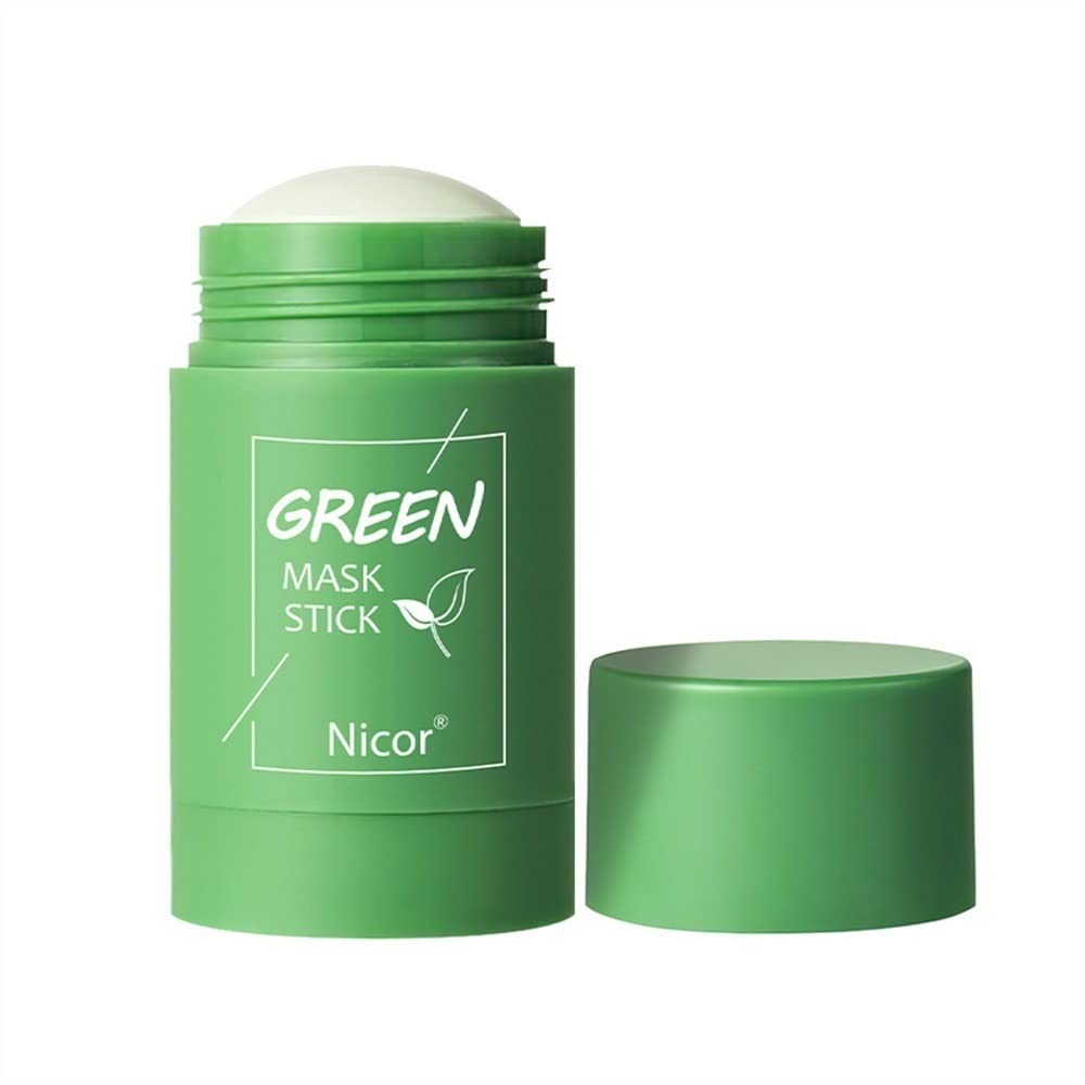 Máscara de té verde, máscara removedor de puntos negros, máscara de arcilla purificadora de té verde, hidratante y control de aceite, limpiador