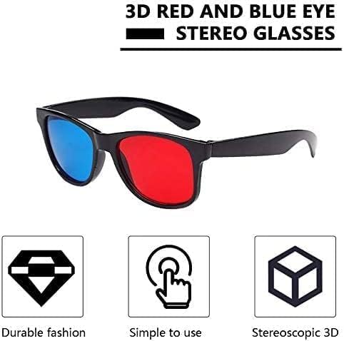 Gafas 3D rojas y azules universales para TV y películas, marco de video tridimensional, gafas 3D, vidrio para juegos de DVD, gafas de estilo 3D para