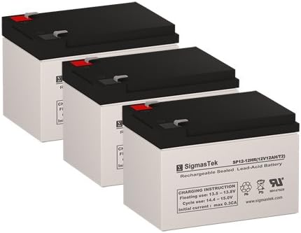 ScooterX – Pilas de repuesto para perro de suciedad, 3 baterías de 12 V y 12 AH de SigmasTek